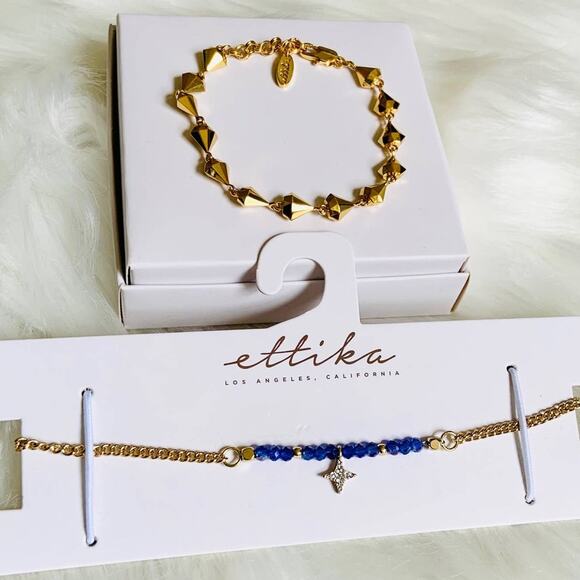 Ettika Choker Necklace and Bracelet REVOLVE NWT NEW Gold Tone - Picture 1 of 7